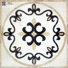 Modern Carrara White Marble Mosaic Waterjet Madellion Tile Floor Design Inlays Pattern For Home